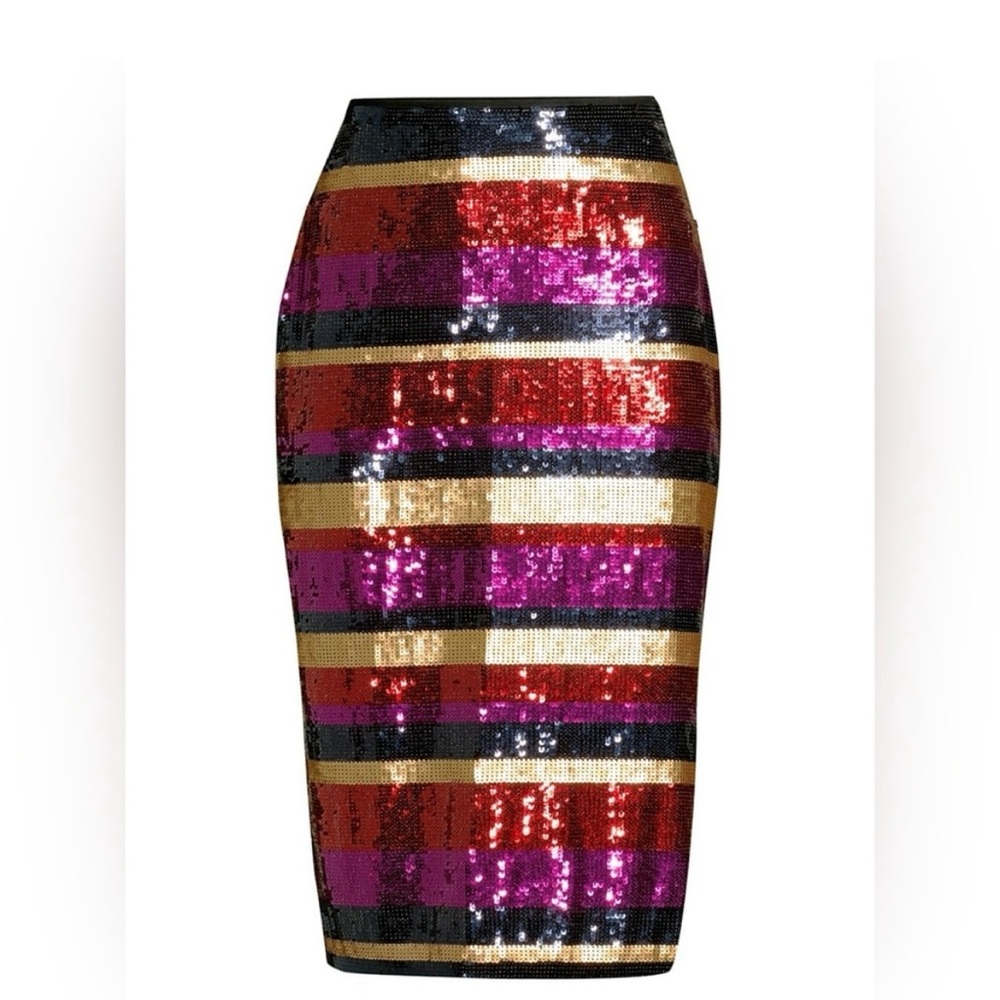 Trina Turk Cava Striped Sequin Skirt